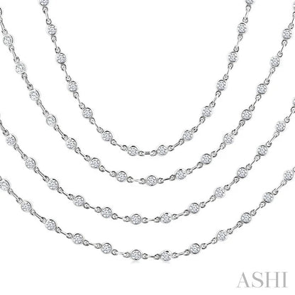 Bezel Set Layered Diamond Necklace