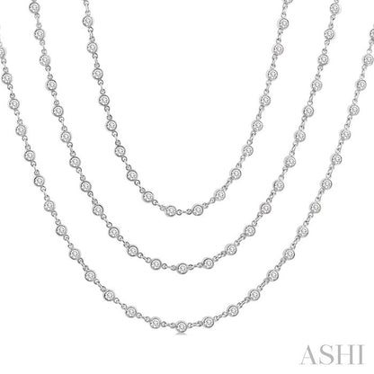 Bezel Set Layered Diamond Necklace