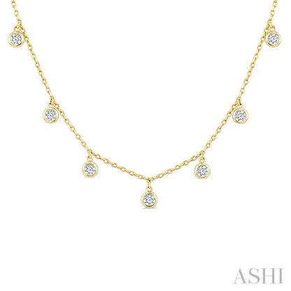 Diamond Dangle Station Necklace