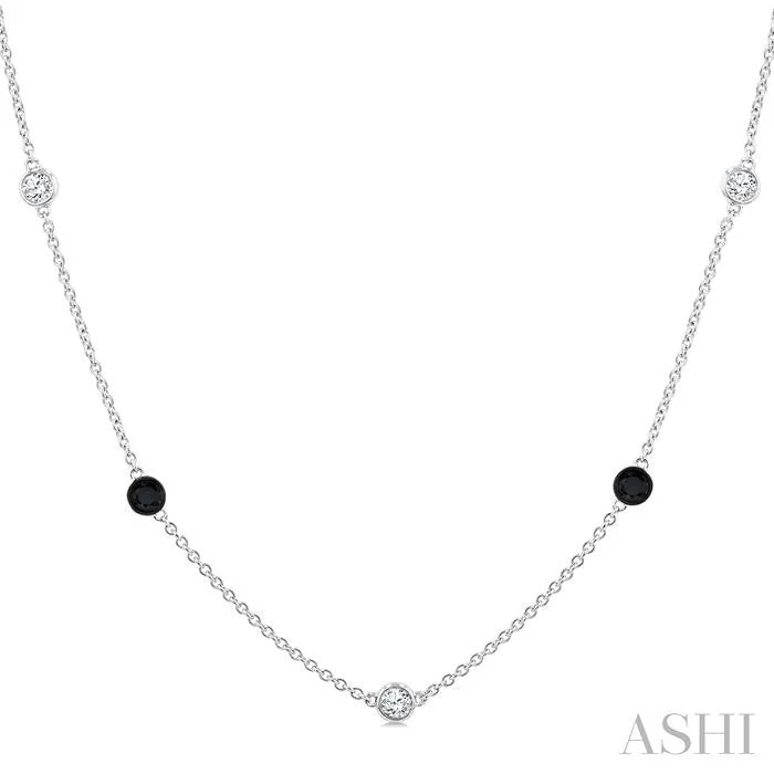 Black Diamond Station Necklace
