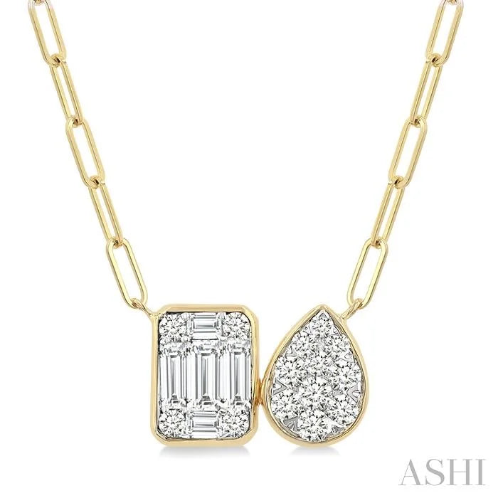 Emerald & Pear Lovebright Diamond Necklace
