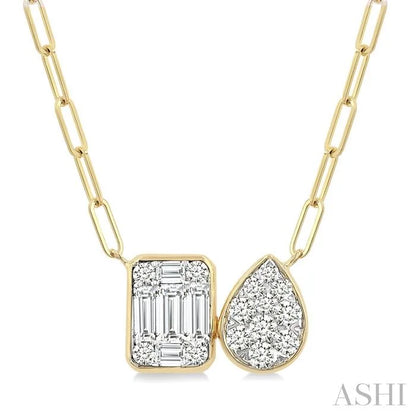 Emerald & Pear Lovebright Diamond Necklace