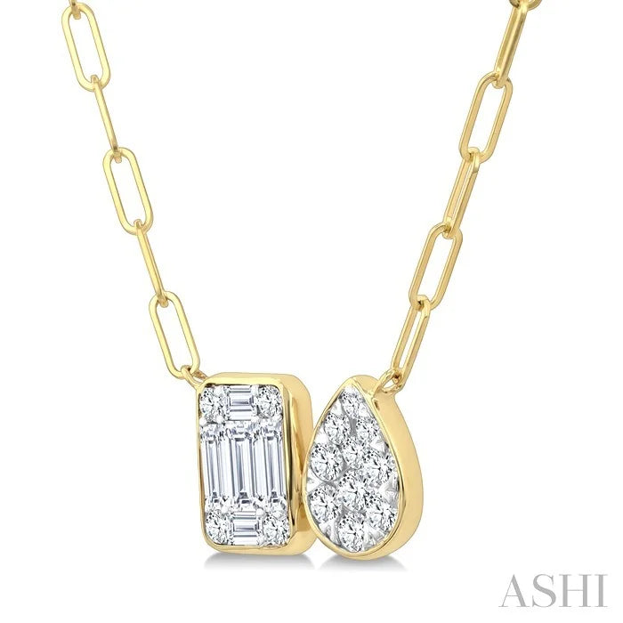 Emerald & Pear Lovebright Diamond Necklace