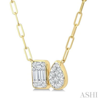 Emerald & Pear Lovebright Diamond Necklace