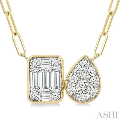 Emerald & Pear Lovebright Diamond Necklace