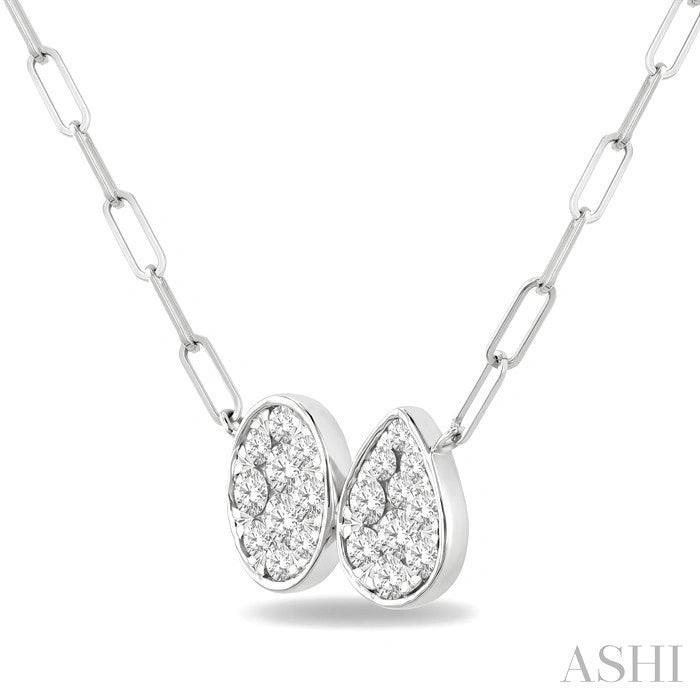 Oval & Pear Shape Lovebright Diamond Necklace