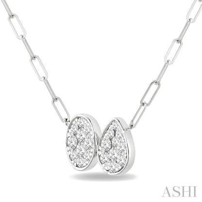 Oval & Pear Shape Lovebright Diamond Necklace