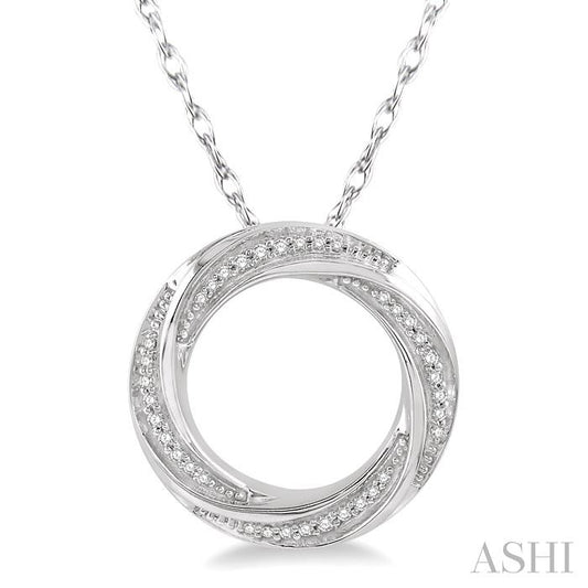 Circle Twisted Diamond Fashion Pendant
