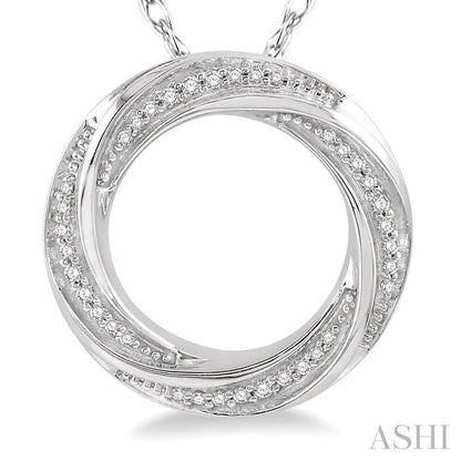 Circle Twisted Diamond Fashion Pendant