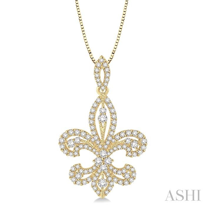Fleur De Lis Diamond Pendant