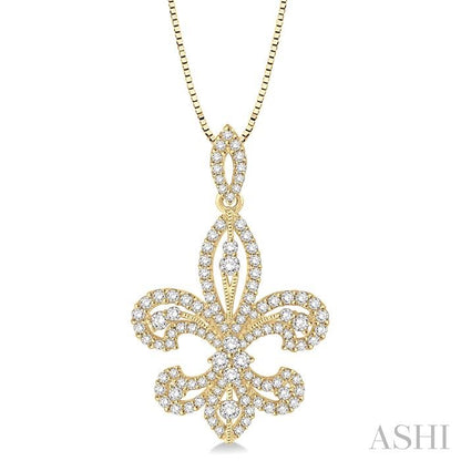 Fleur De Lis Diamond Pendant