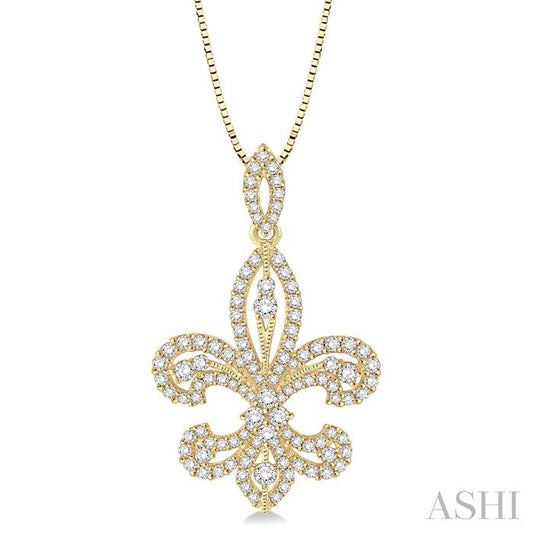 Fleur De Lis Diamond Pendant
