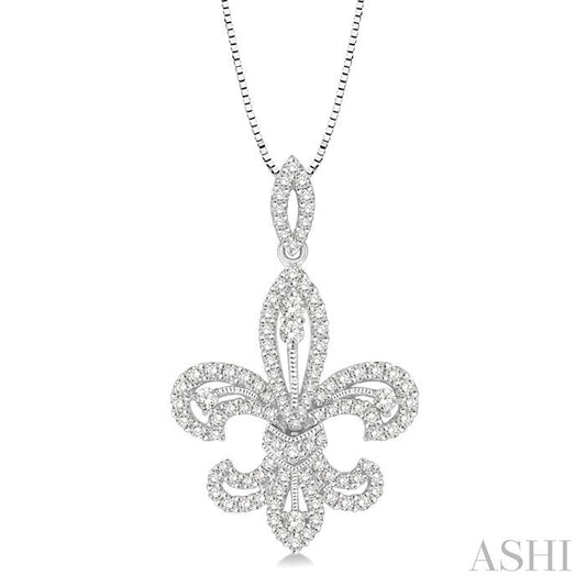 Fleur De Lis Diamond Pendant