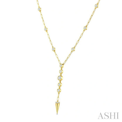Paperclip Diamond Fashion Station Necklace