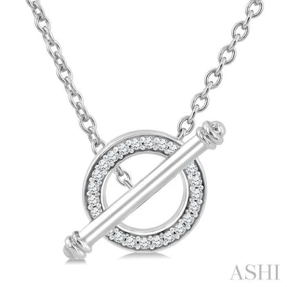 Circle Toggle Diamond Fashion Necklace