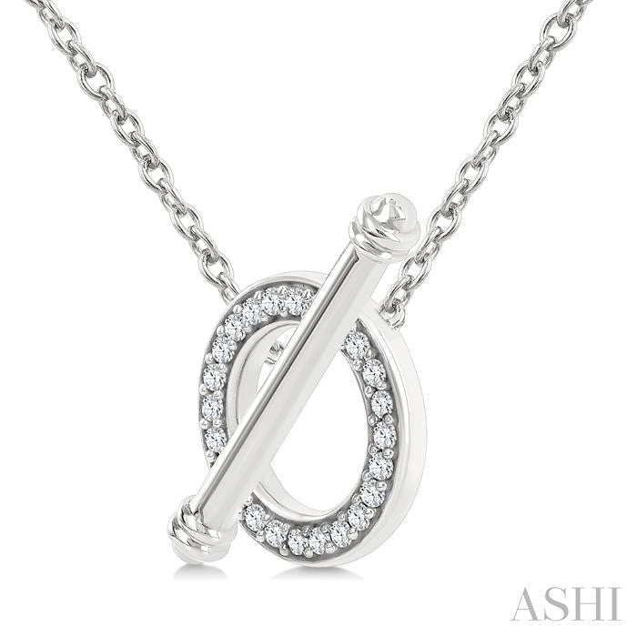 Circle Toggle Diamond Fashion Necklace