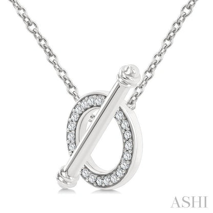 Circle Toggle Diamond Fashion Necklace