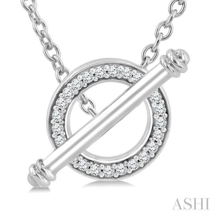 Circle Toggle Diamond Fashion Necklace