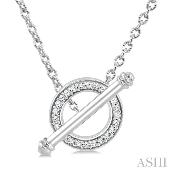 Circle Toggle Diamond Fashion Necklace