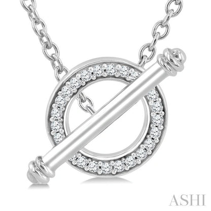 Circle Toggle Diamond Fashion Necklace