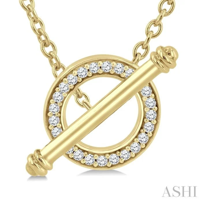 Circle Toggle Diamond Fashion Necklace
