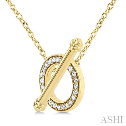 Circle Toggle Diamond Fashion Necklace