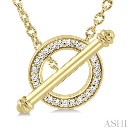 Circle Toggle Diamond Fashion Necklace