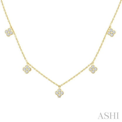 Clover Diamond Station Necklace