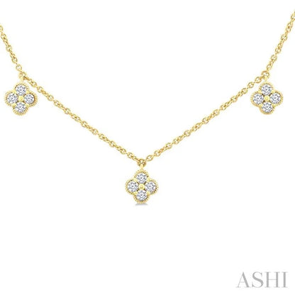 Clover Diamond Station Necklace