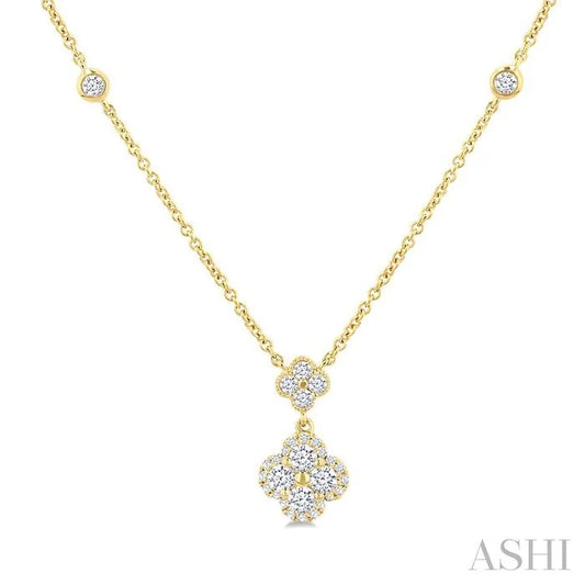 Clover Diamond Station Necklace