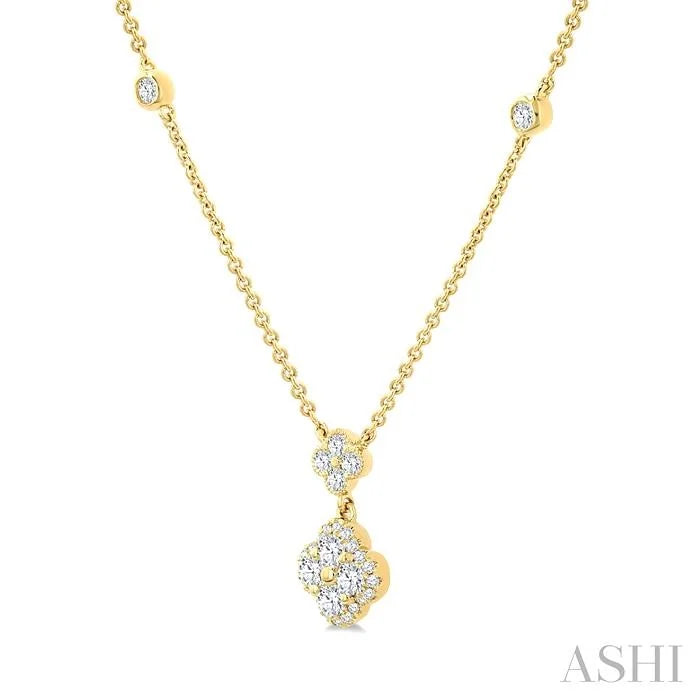 Clover Diamond Station Necklace
