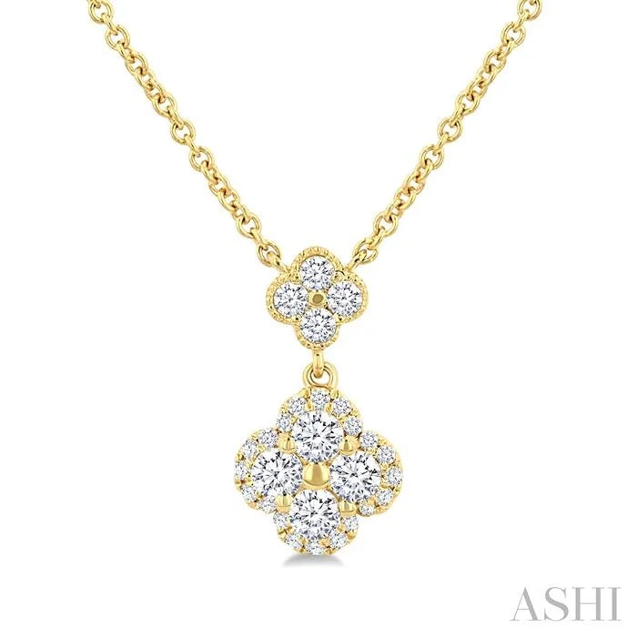 Clover Diamond Station Necklace