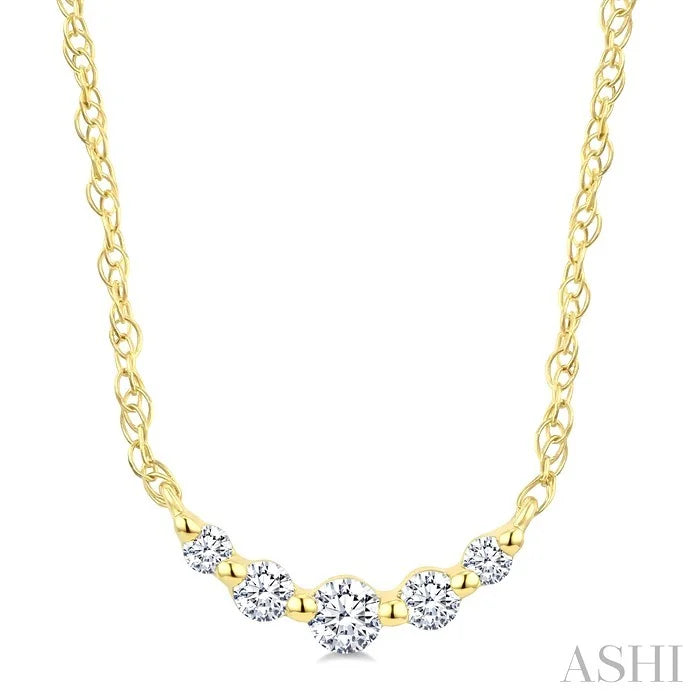 Curved Bar Diamond Fashion Necklace