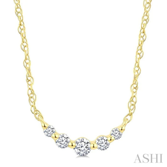 Curved Bar Diamond Fashion Necklace