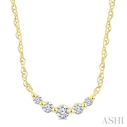 Curved Bar Diamond Fashion Necklace