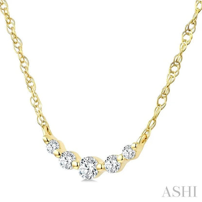 Curved Bar Diamond Fashion Necklace