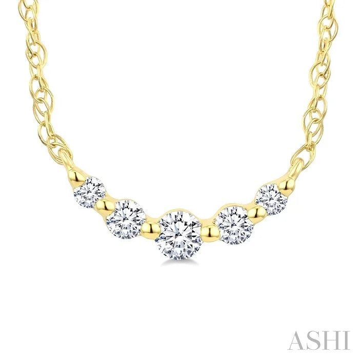 Curved Bar Diamond Fashion Necklace