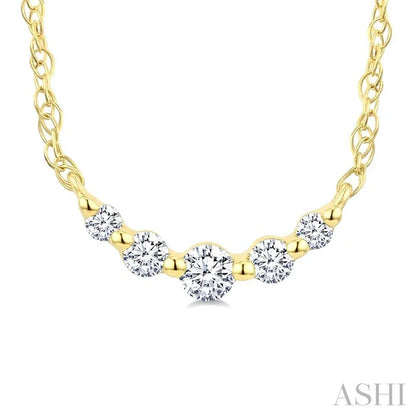Curved Bar Diamond Fashion Necklace