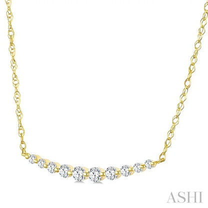 Curved Bar Diamond Fashion Necklace