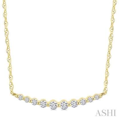 Curved Bar Diamond Fashion Necklace