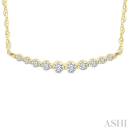 Curved Bar Diamond Fashion Necklace