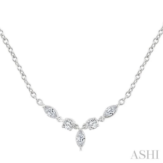 Marquise & Round Shape Diamond Fashion Necklace