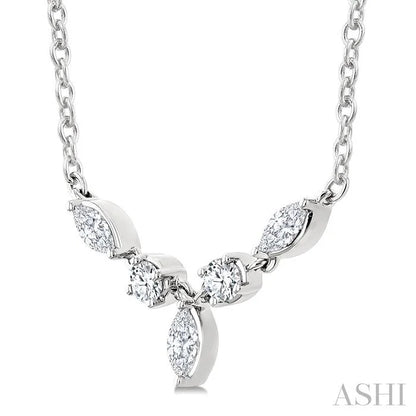 Marquise & Round Shape Diamond Fashion Necklace