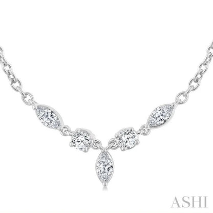 Marquise & Round Shape Diamond Fashion Necklace