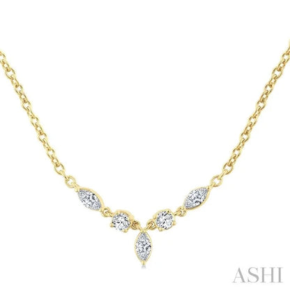 Marquise & Round Shape Diamond Fashion Necklace
