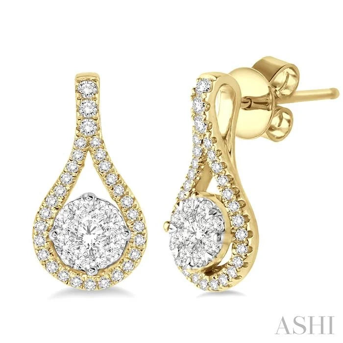 Pear Shape Lovebright Diamond Earrings