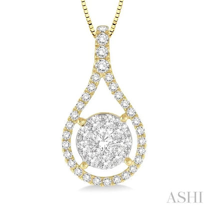 Pear Shape Lovebright Diamond Pendant