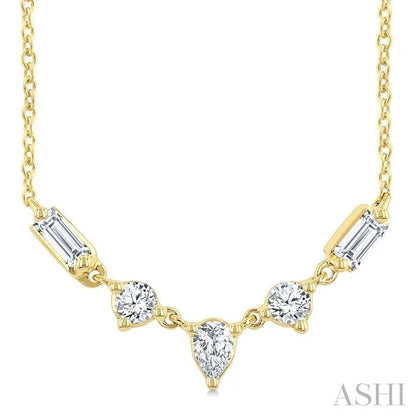 Mixed Shape Diamond Fashion Necklace