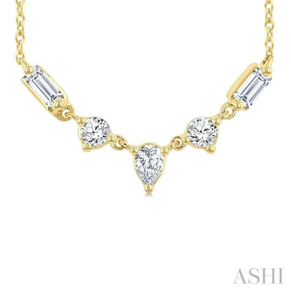 Mixed Shape Diamond Fashion Necklace
