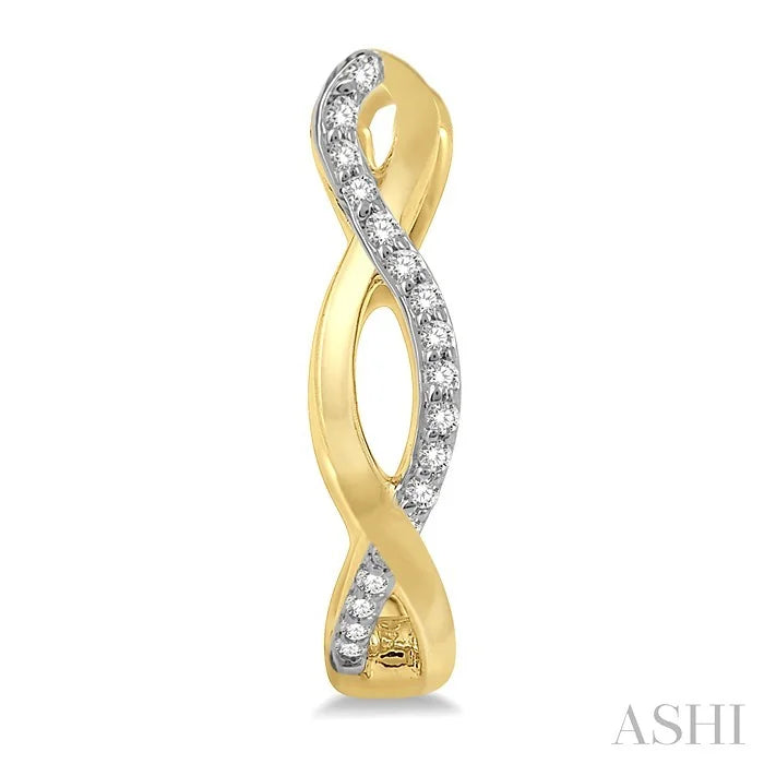 Twisted Diamond Fashion Hoop Earrings